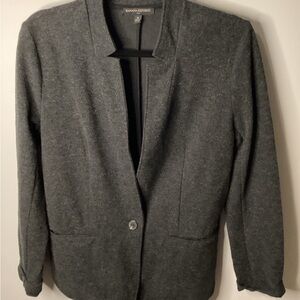 Banana Republic Gray Blazer with Notched Lapel and Slim Fit